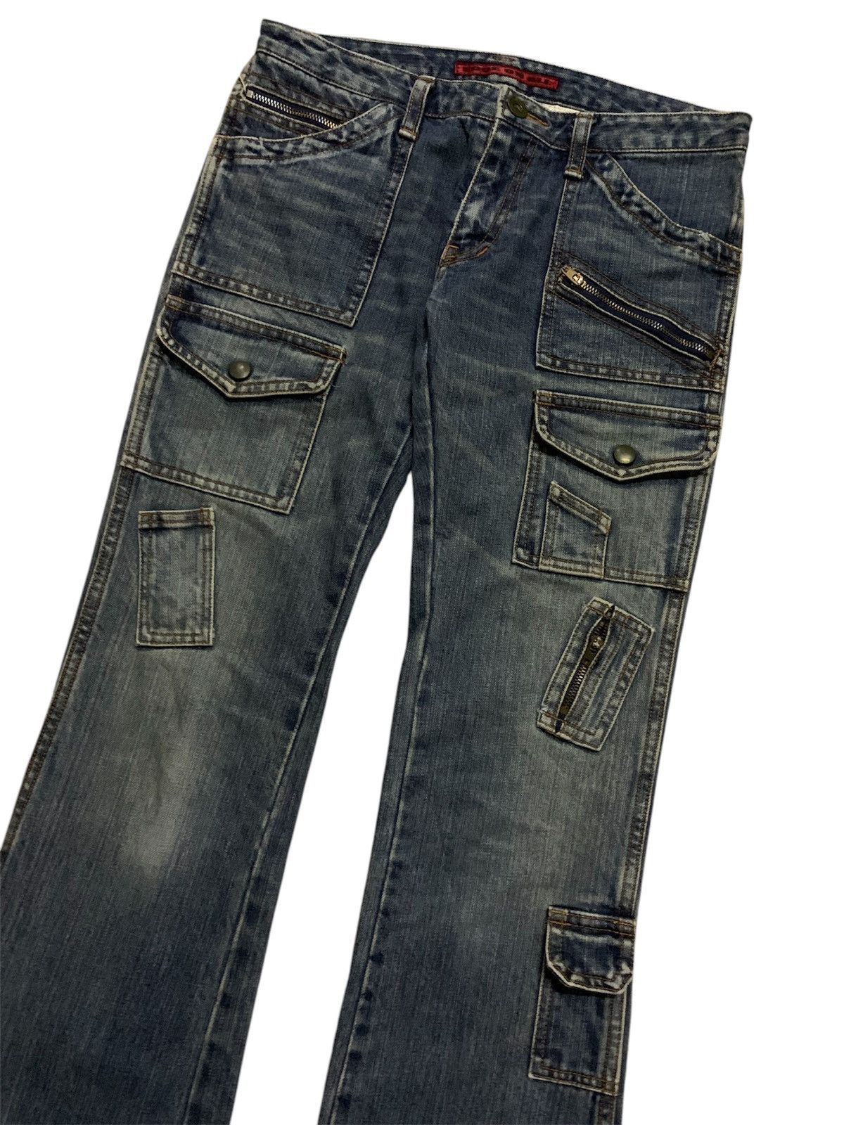 Le Grande Bleu (L.G.B.) Japan Designer Flare Edge On All Bush Pant Size 28" / US 6 / IT 42 - 2 Thumbnail