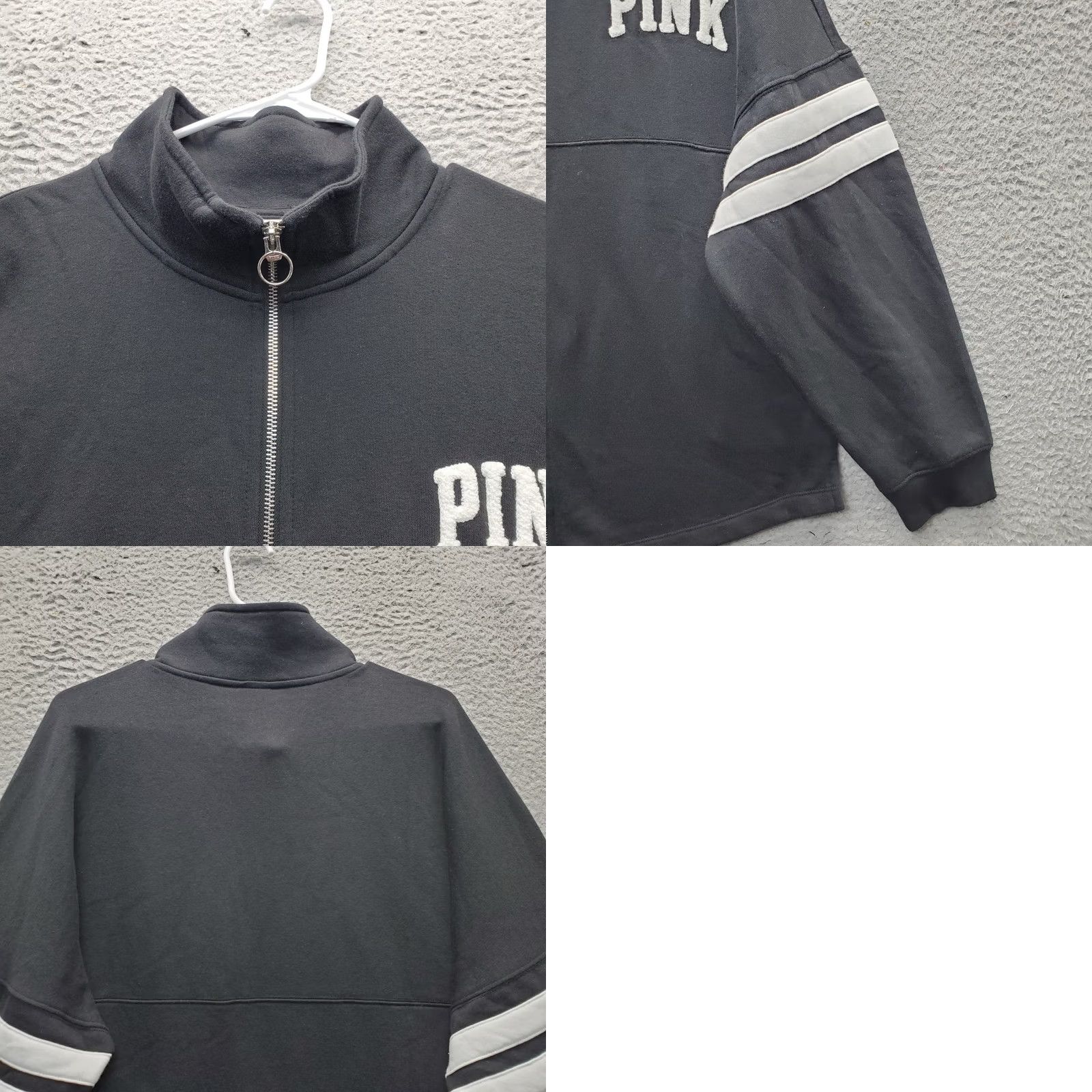 Victoria's Secret PINK Victoria’s Secret Sweatshirt Womens M Black Full Zip Lined Post-2000s VINTAGE Size M / US 6-8 / IT 42-44 - 8 Thumbnail