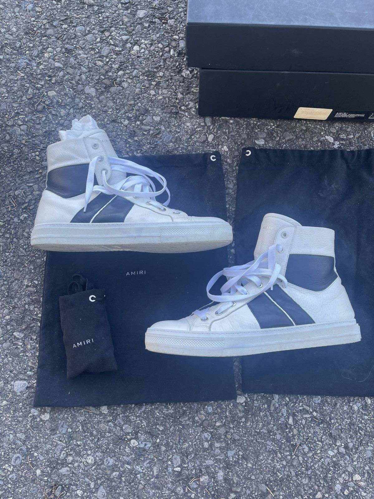 Amiri Amiri Sunset Sneaker Hi Top sz. 44 white / black leather Size US 11 / EU 44 - 4 Thumbnail