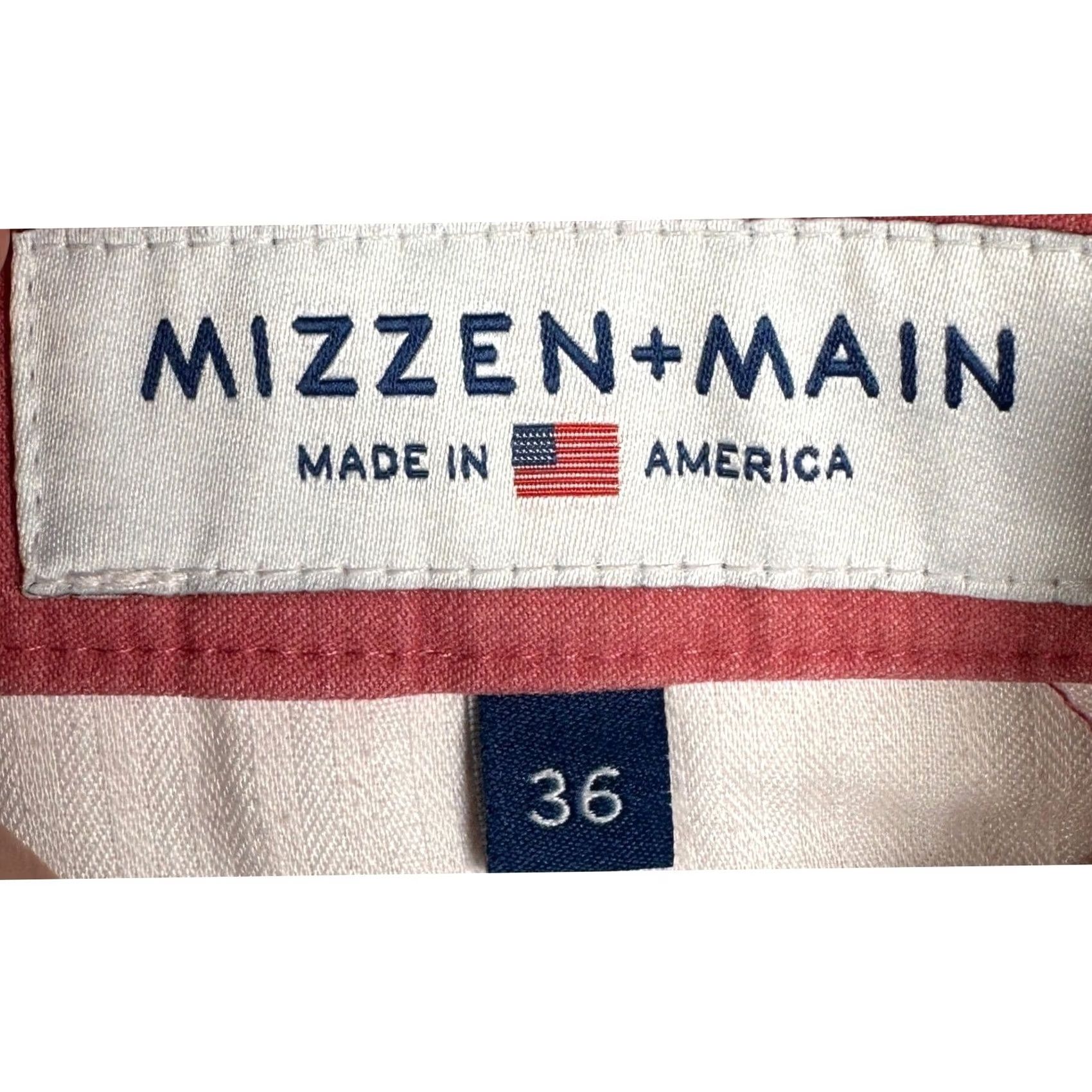 Mizzen+Main Mizzen+Main Shorts Mens 36 Pink Performance Chino Stretch Pockets Casual Travel Slim/Regular Fit Size US 36 / EU 52 - 3 Thumbnail