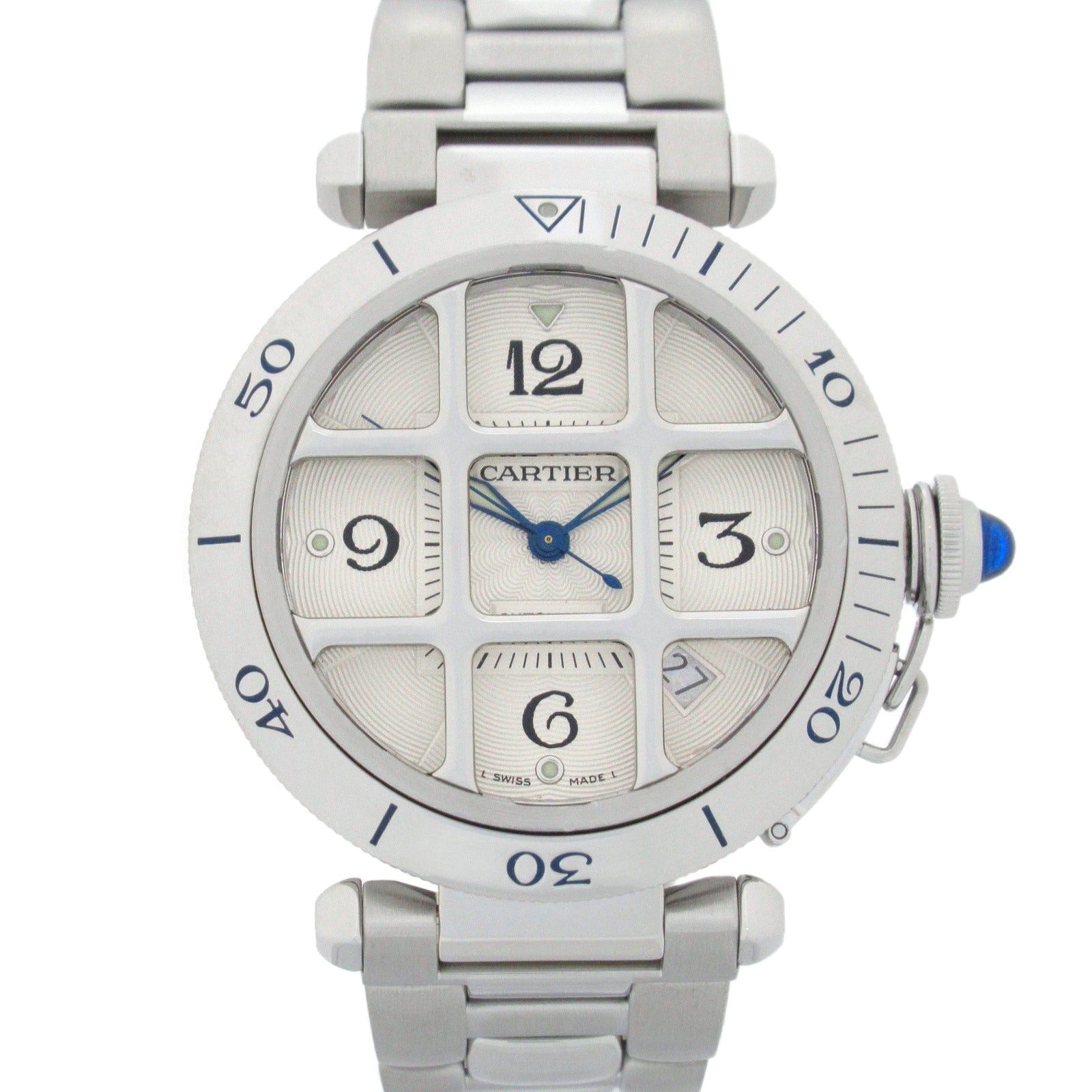 Cartier Cartier Pasha Grid Mens Watch Automatic Winding Stainless Steel Silver Size ONE SIZE - 1 Thumbnail