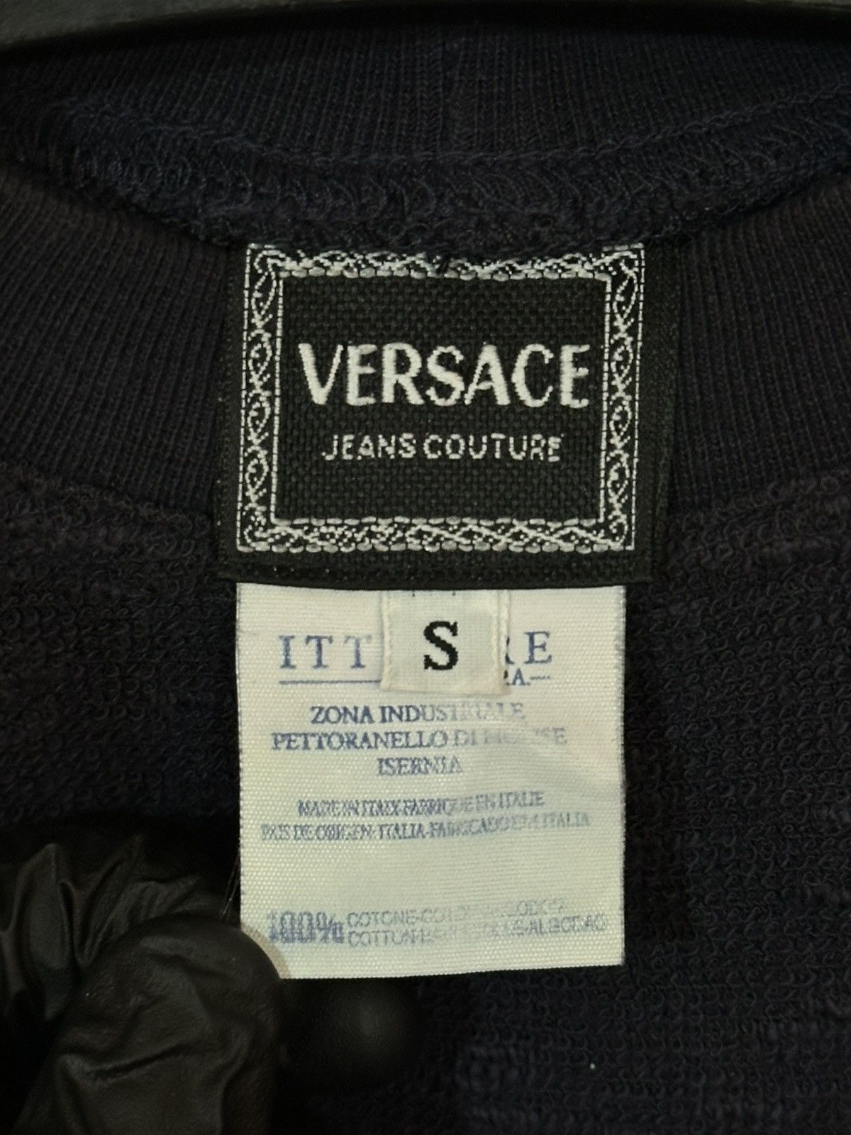Versace Versace Streetwear Versace Big Velour Logo Long Sleve. Size US S / EU 44-46 / 1 - 8 Thumbnail