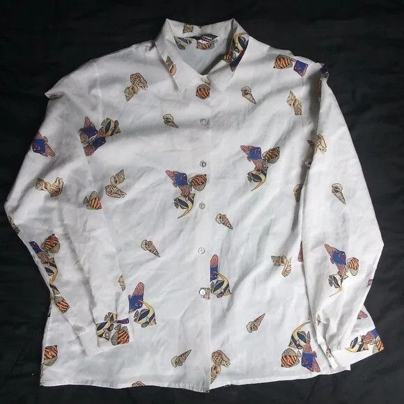Other Vintage Alex Colman Tropical Reef Fish Polyester Disco Shirt Size US L / EU 52-54 / 3 - 2 Thumbnail