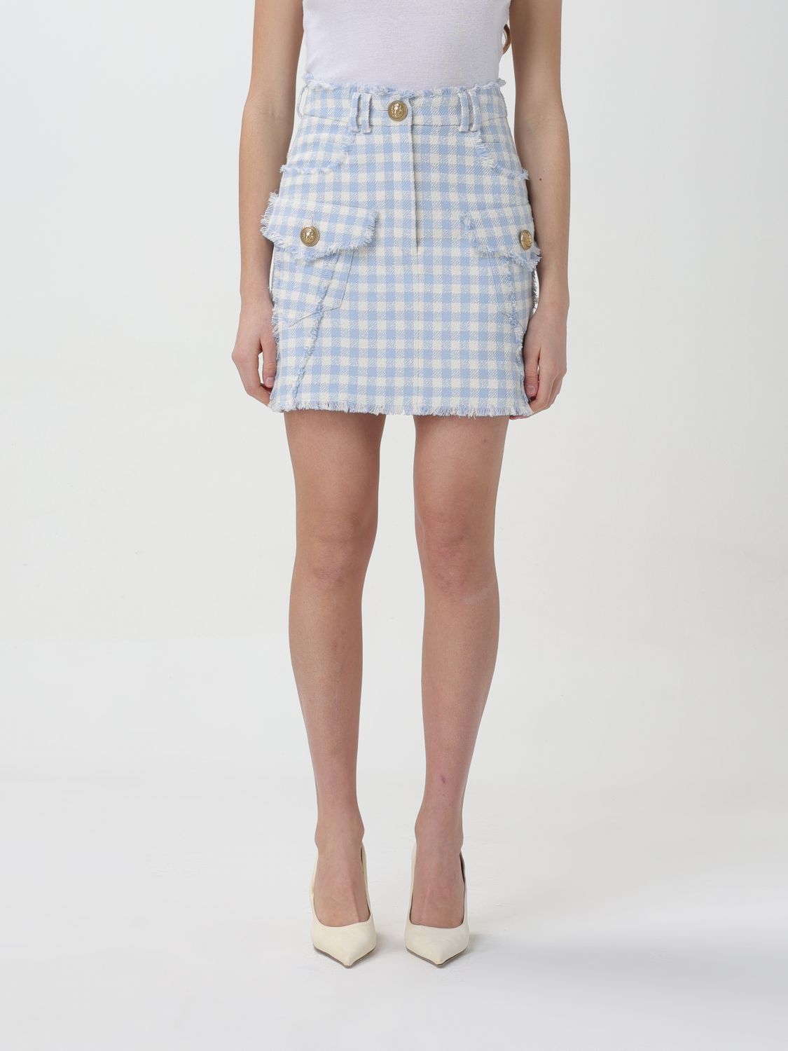 image of Balmain Skirt Woman Blue, Women's (Size 26)