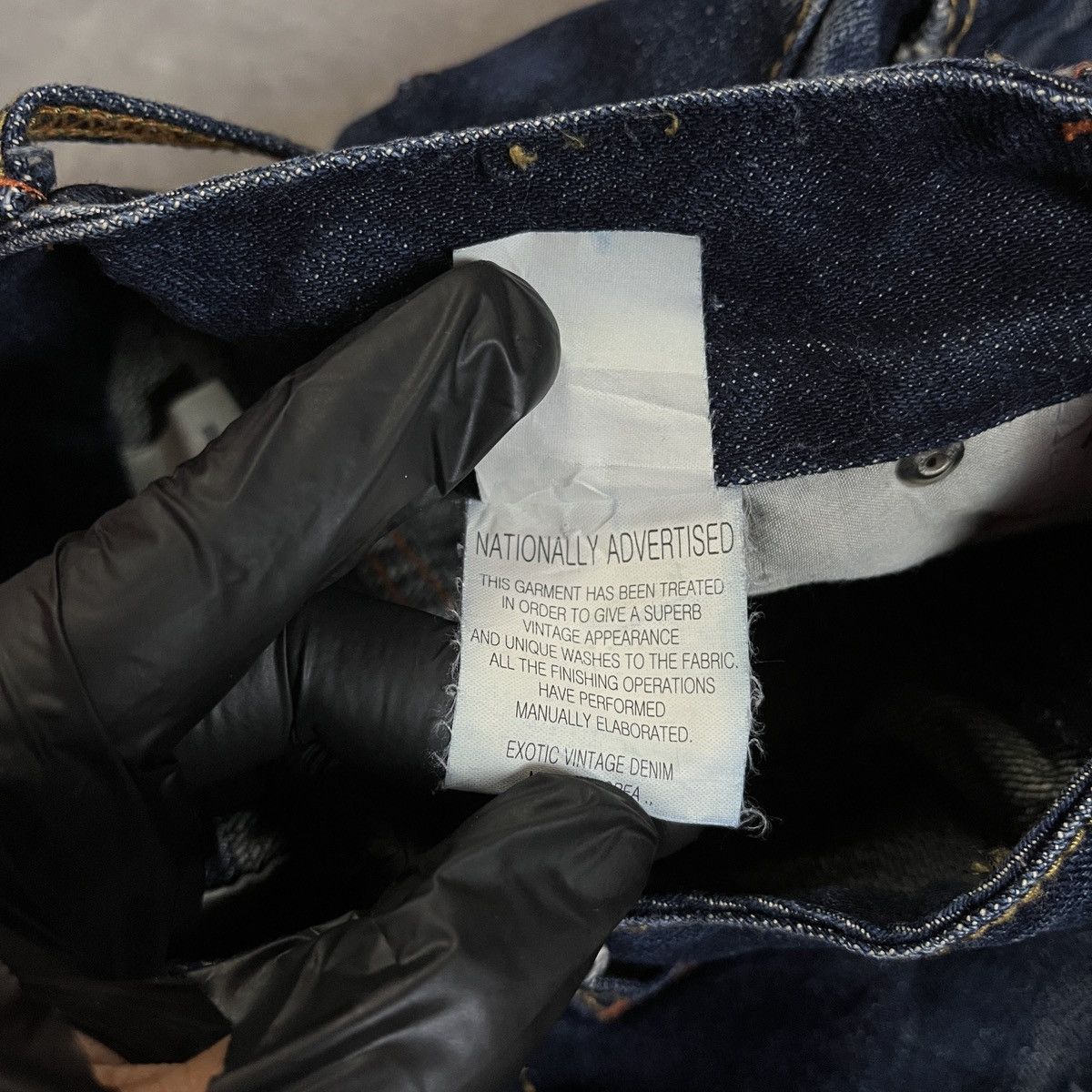 Japanese Brand 2000s Lolita Jeans - Distressed y2k Shorts Leather Pocket Size 33" - 8 Thumbnail