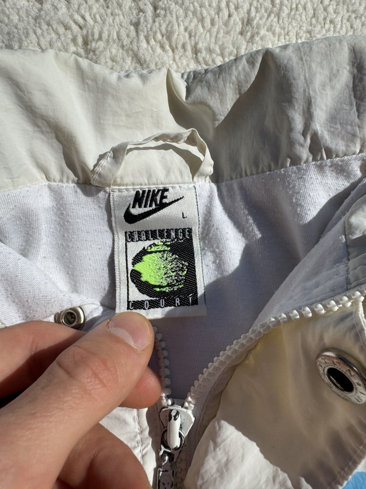 Nike Nike Agassi Challenge Court Vintage 90s Spellout Jacket Size US L / EU 52-54 / 3 - 8 Thumbnail