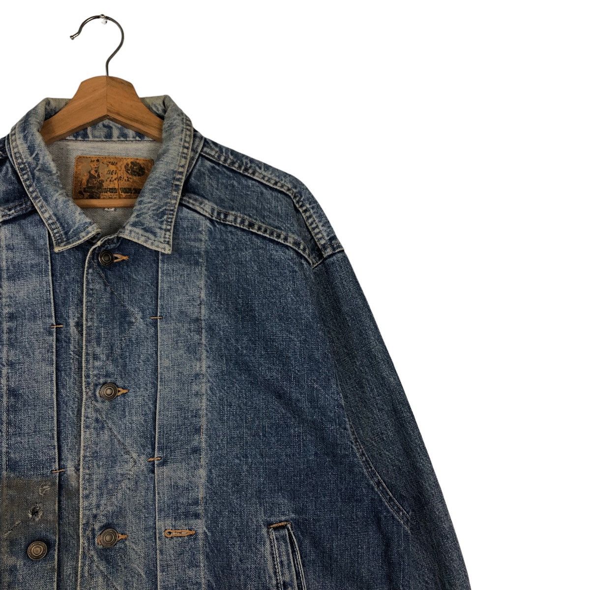 Japanese Brand 🔥Vintage Trucker Denim Biker Jacket Inspire Toyo Enterprise Size US M / EU 48-50 / 2 - 7 Thumbnail