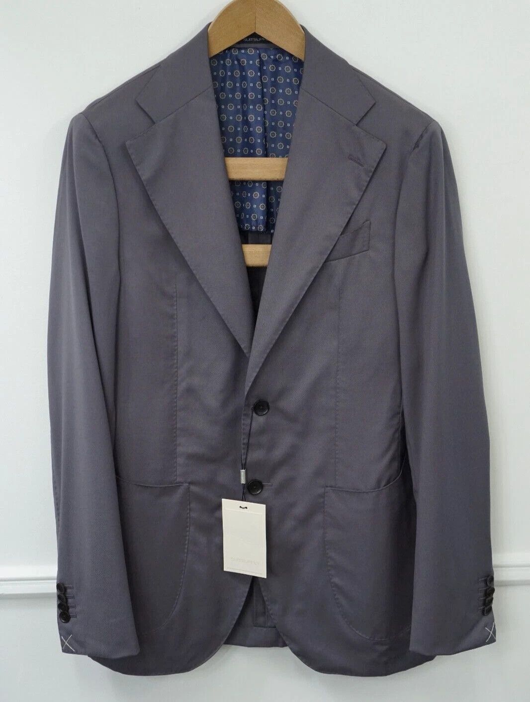 Men Suitsupply Blazer La Spalla Purple Vitale Barberi US36L