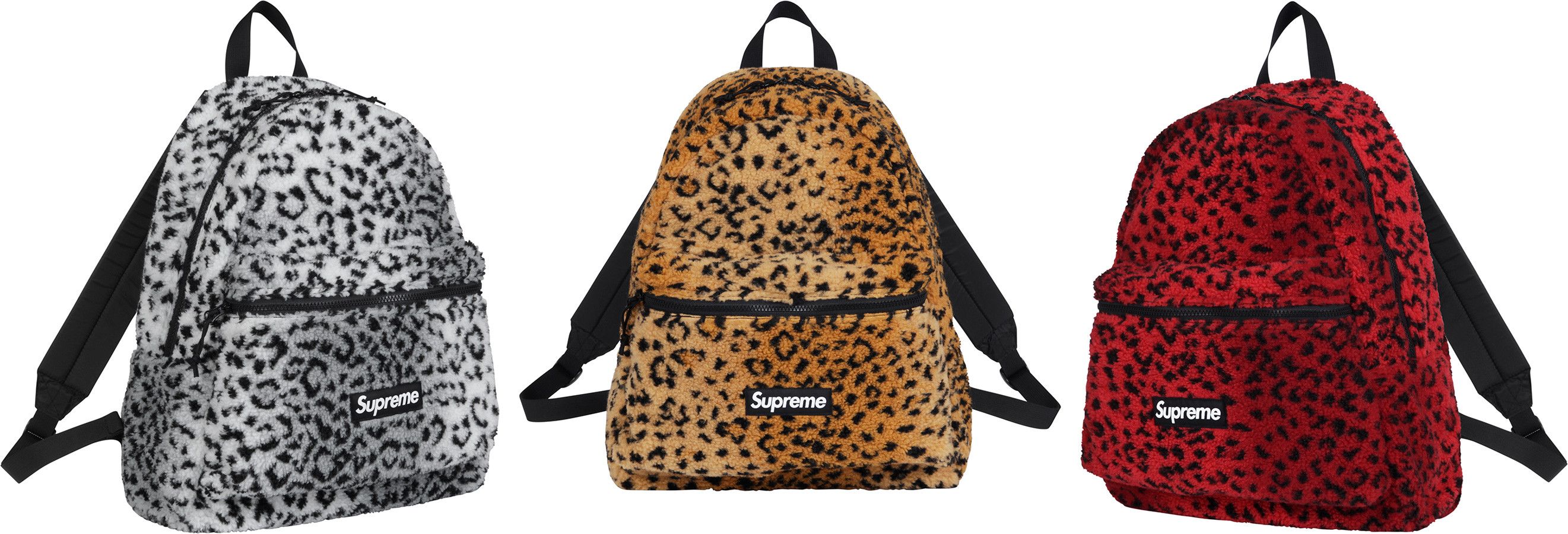 Supreme 17FW SUPREME LEOPARD FLEECE BACKPACK Size ONE SIZE - 7 Thumbnail