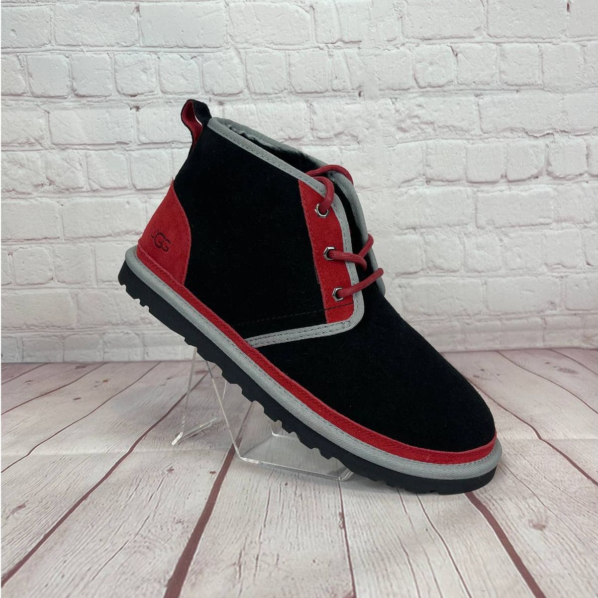 Red and black uggs hot sale