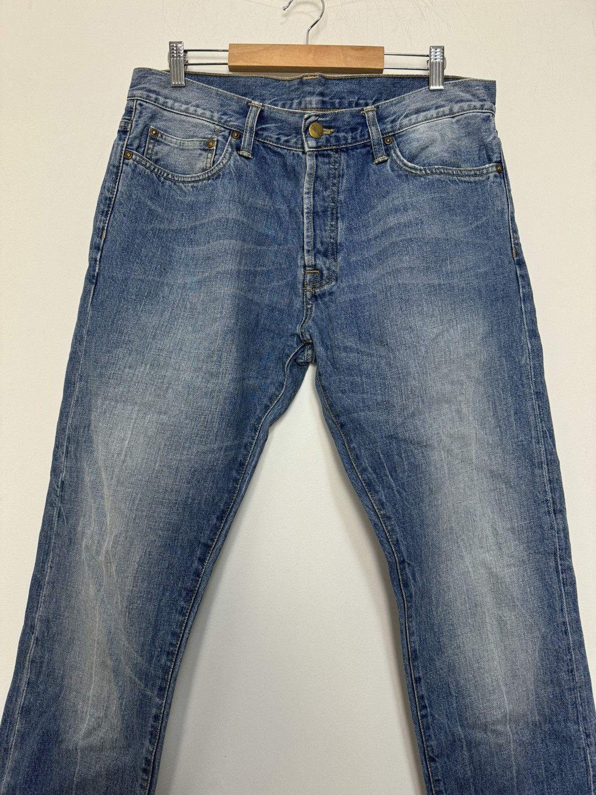 Carhartt Vintage Carhartt Klondike Pant light blue washed jeans Size US 33 - 9 Thumbnail