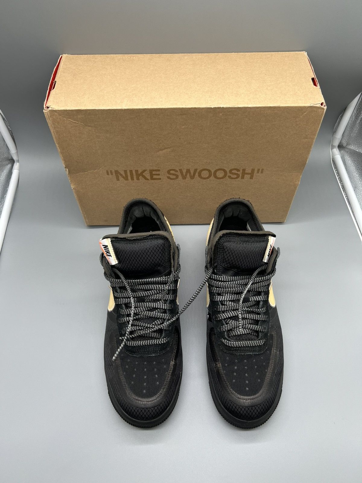 Nike × Off-White Nike x Off-White Air Force 1 Black Size US 9.5 / EU 42-43 - 5 Thumbnail