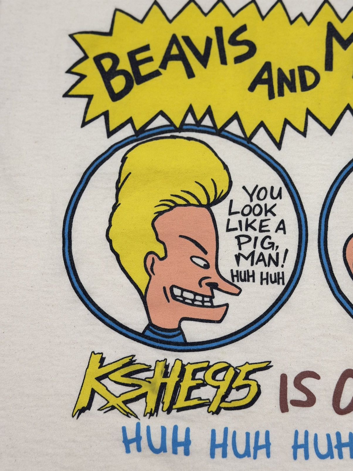 Fruit Of The Loom Vintage 90s Beavis And Meathead Rare Large KSHE95 Radio Tee Size US L / EU 52-54 / 3 - 6 Thumbnail