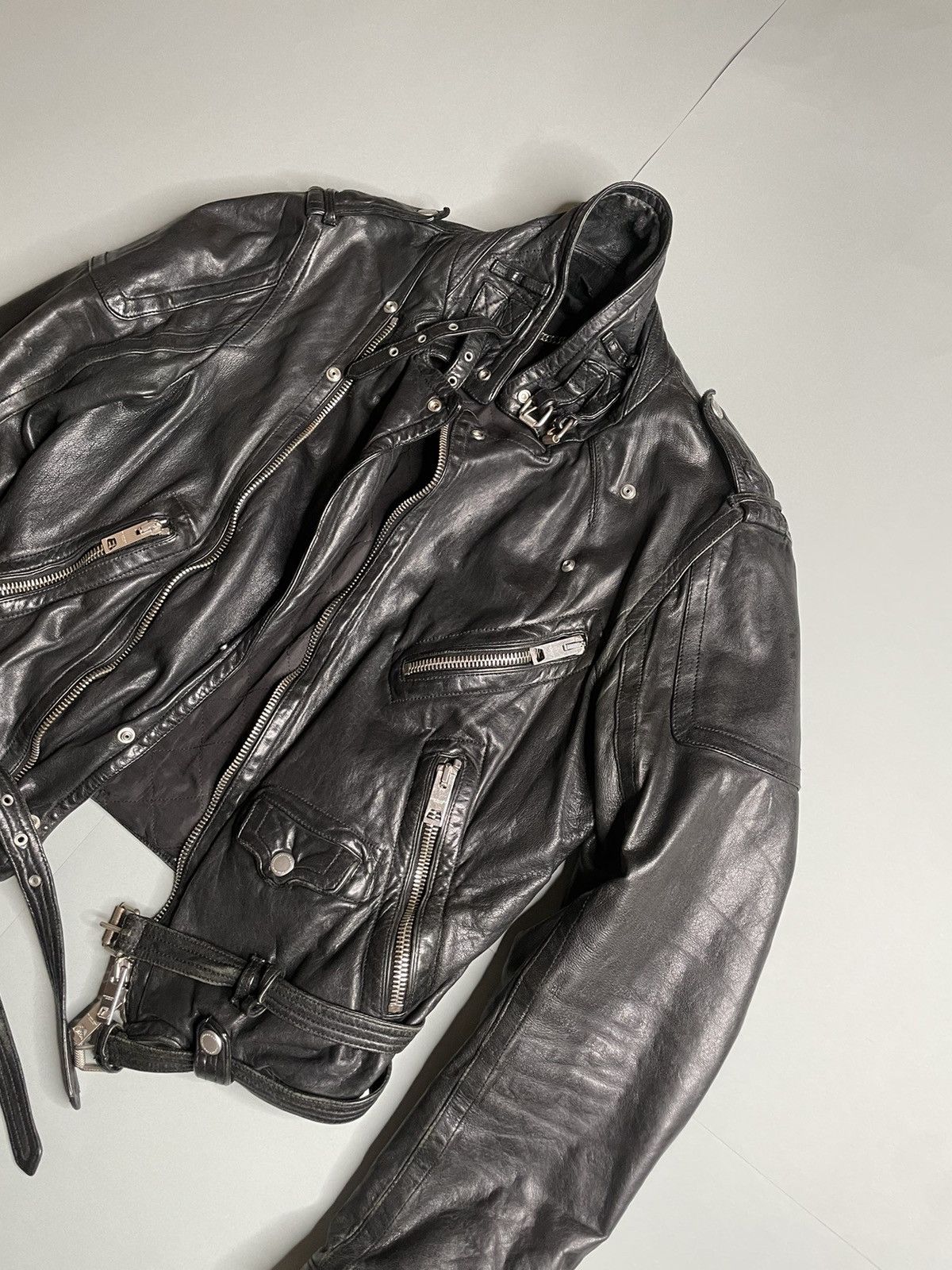 image of Burberry Prorsum Ss11 OG Prorsum Biker Leather Jacket in Black, Men's (Size Medium)