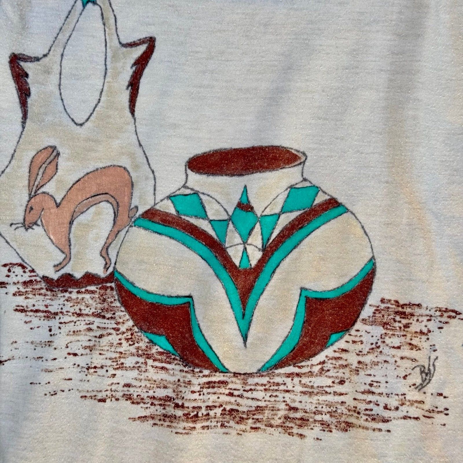 Lexington Divine Pottery Beige Vintage T Shirt, Women's — image 2 of 3