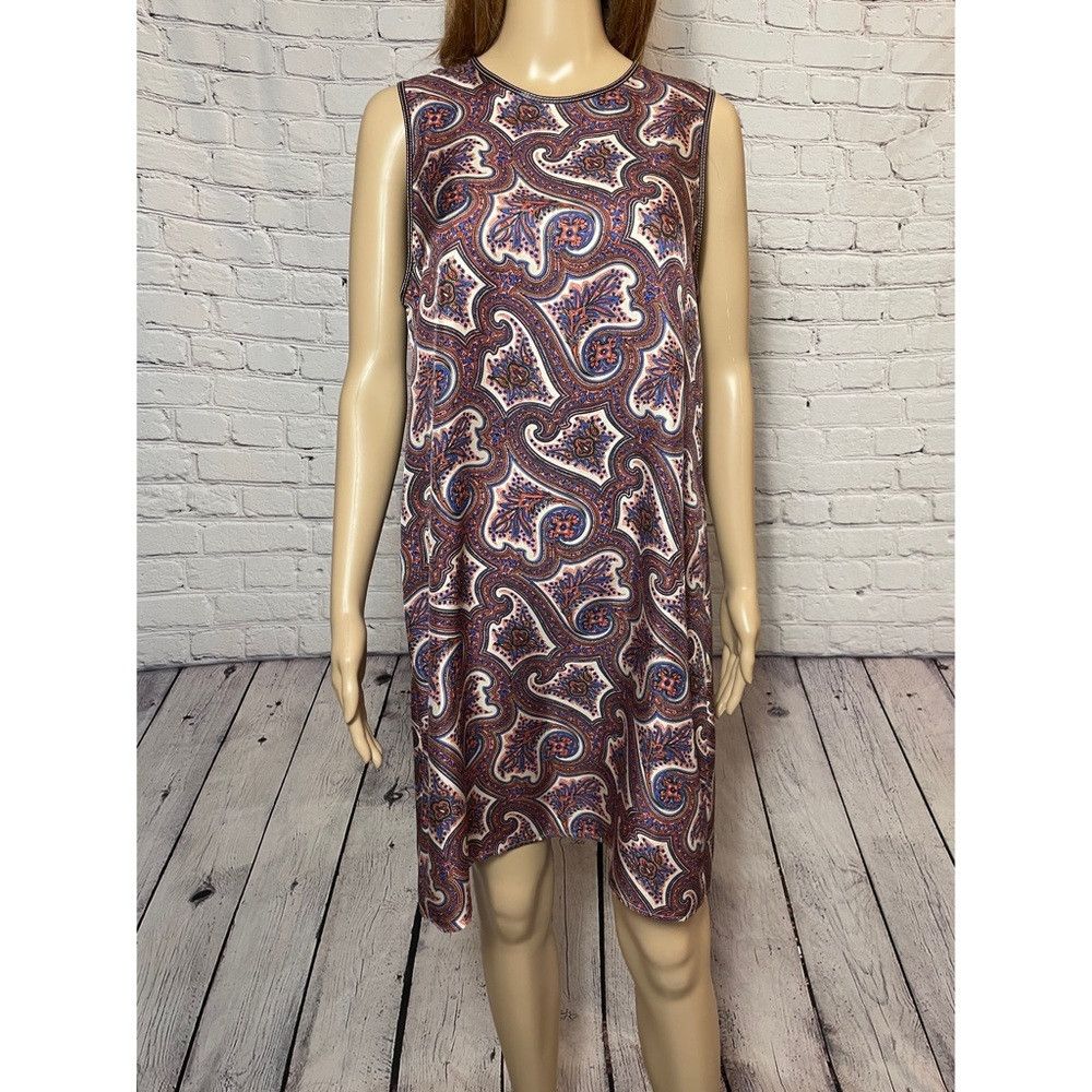 Theory Theory Brindina Veranda Paisley Silk Shift Dress Size 10 Size L / US 10 / IT 46 - 5 Thumbnail