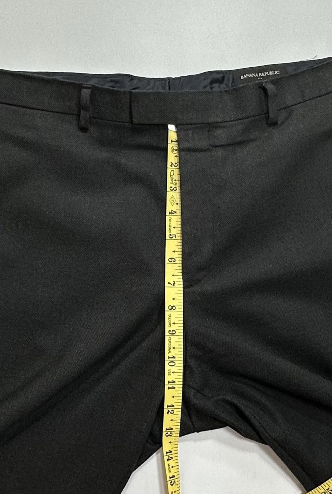 Banana Republic Banana Republic Slim Flat Straight Dress Pant Gray Men 36/34 Size US 36 / EU 52 - 4 Thumbnail