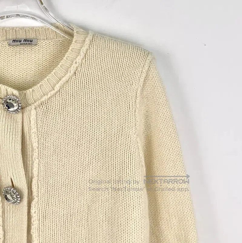 Miu Miu Miu Miu Beige Cashmere Cardigan for Women . Size XS / US 0-2 / IT 36-38 - 3 Thumbnail