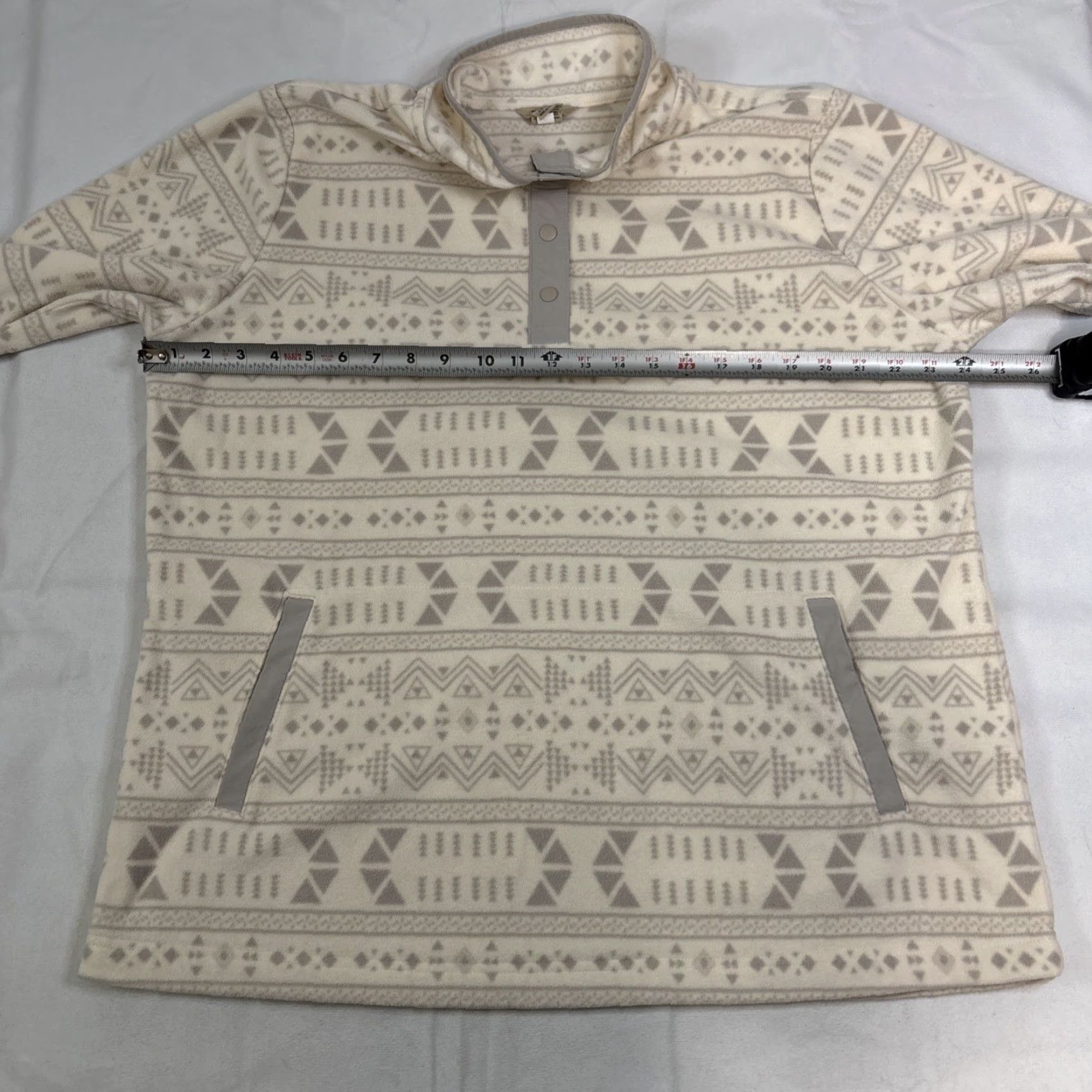 Duluth Trading Company Duluth Trading Co. Fleece Shirt Jacket Southwestern XL Women Pullover Long Sleeve Beige Collared Polyester Newsletter? Size XL / US 12-14 / IT 48-50 - 5 Thumbnail