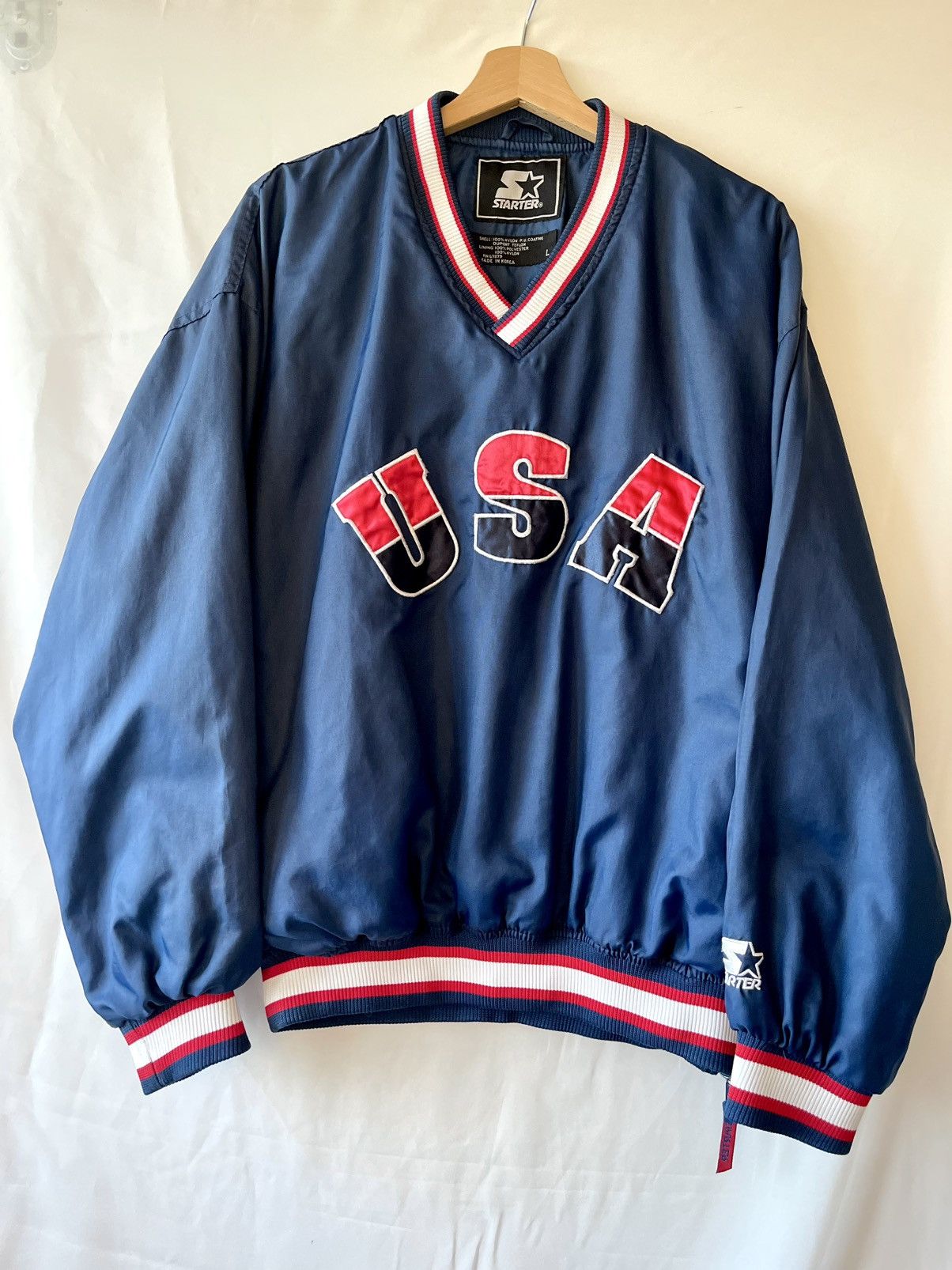 Starter Sweatshirt jacket vintage 90s. L Starter blue windbreaker Size US L / EU 52-54 / 3 - 1 Thumbnail