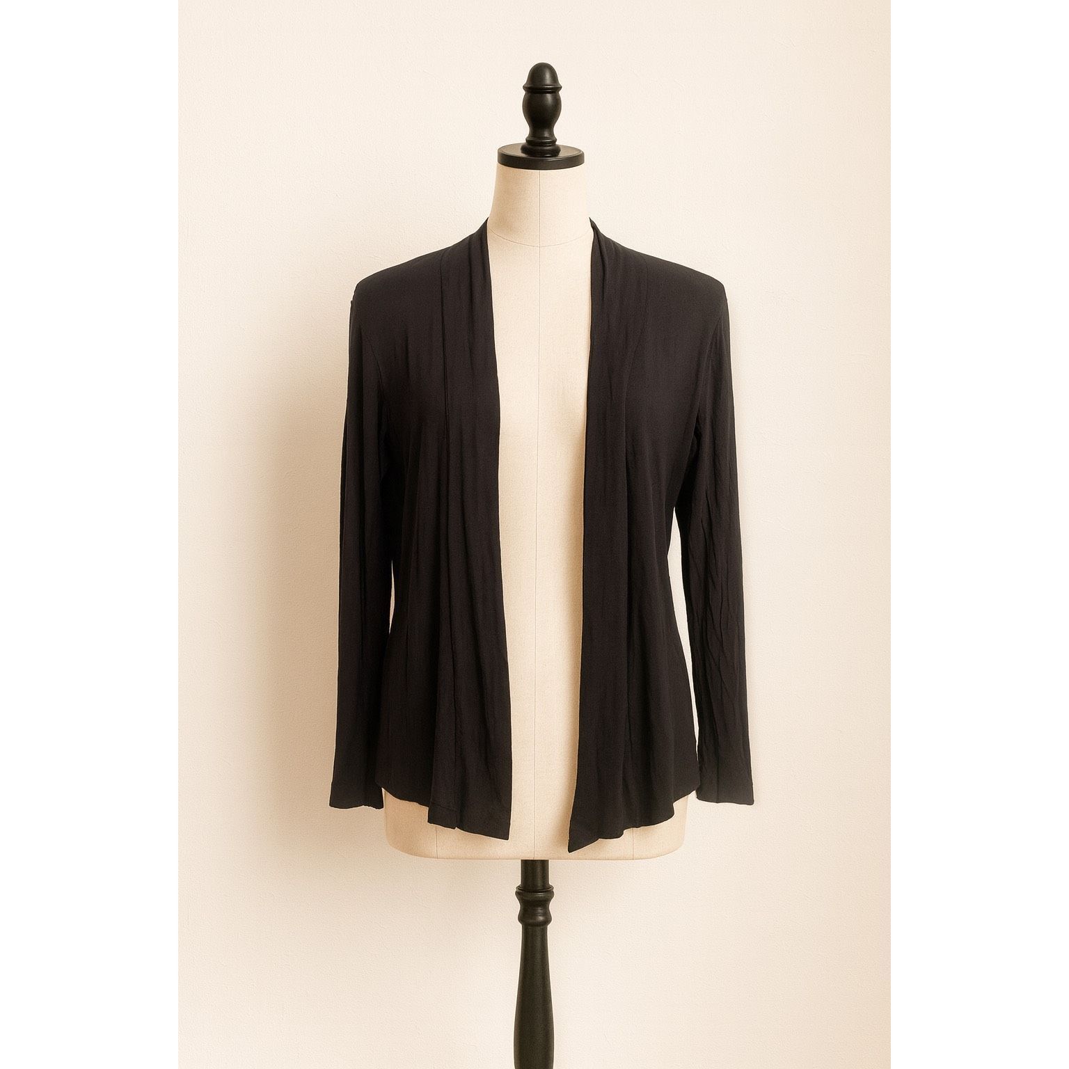 Other Claudia Richard Black Draped Open-Front Top – Size S – Soft Size S / US 4 / IT 40 - 1 Thumbnail