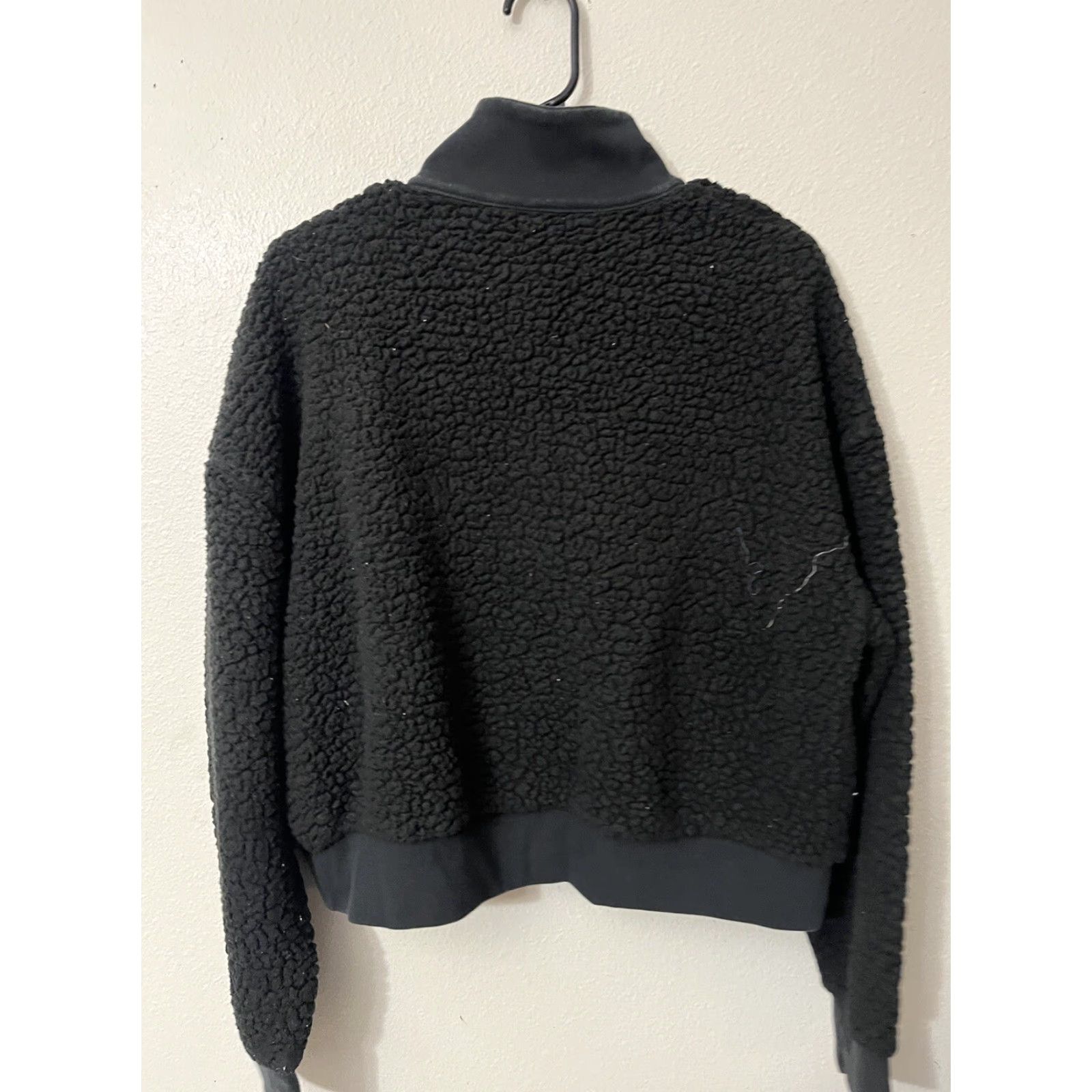 Victoria's Secret VINTAGE Victoria's Secret PINK Black Sherpa 1/4 Zip Long Sleeve Pullover Sweater Sz M Size M / US 6-8 / IT 42-44 - 4 Thumbnail