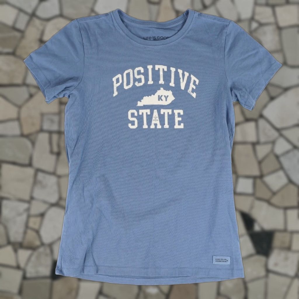 Life is Good Life is Good Kentucky Positive State Solid Shirt Women S Steel Size S / US 4 / IT 40 - 1 Thumbnail