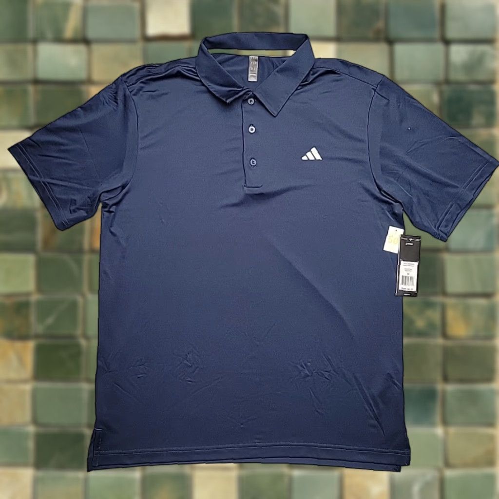 Adidas Adidas Shirt Men XL M Navy Performance Stretch Polo UPF 50 Sun Protection NEW Size US M / EU 48-50 / 2 - 1 Thumbnail