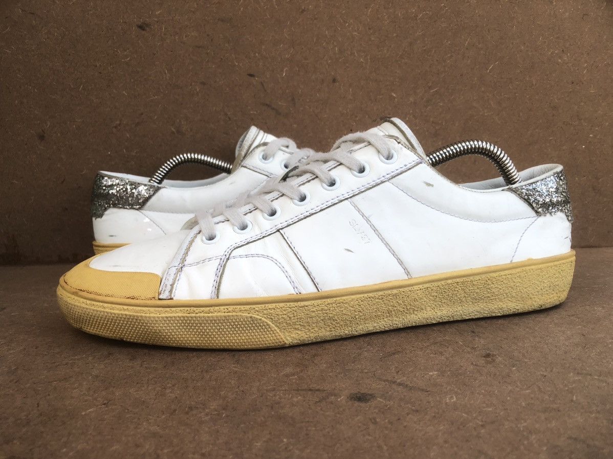 Saint Laurent Paris Saint Laurent White Leather Sneakers Size 42 Size US 8 / EU 41 - 6 Thumbnail