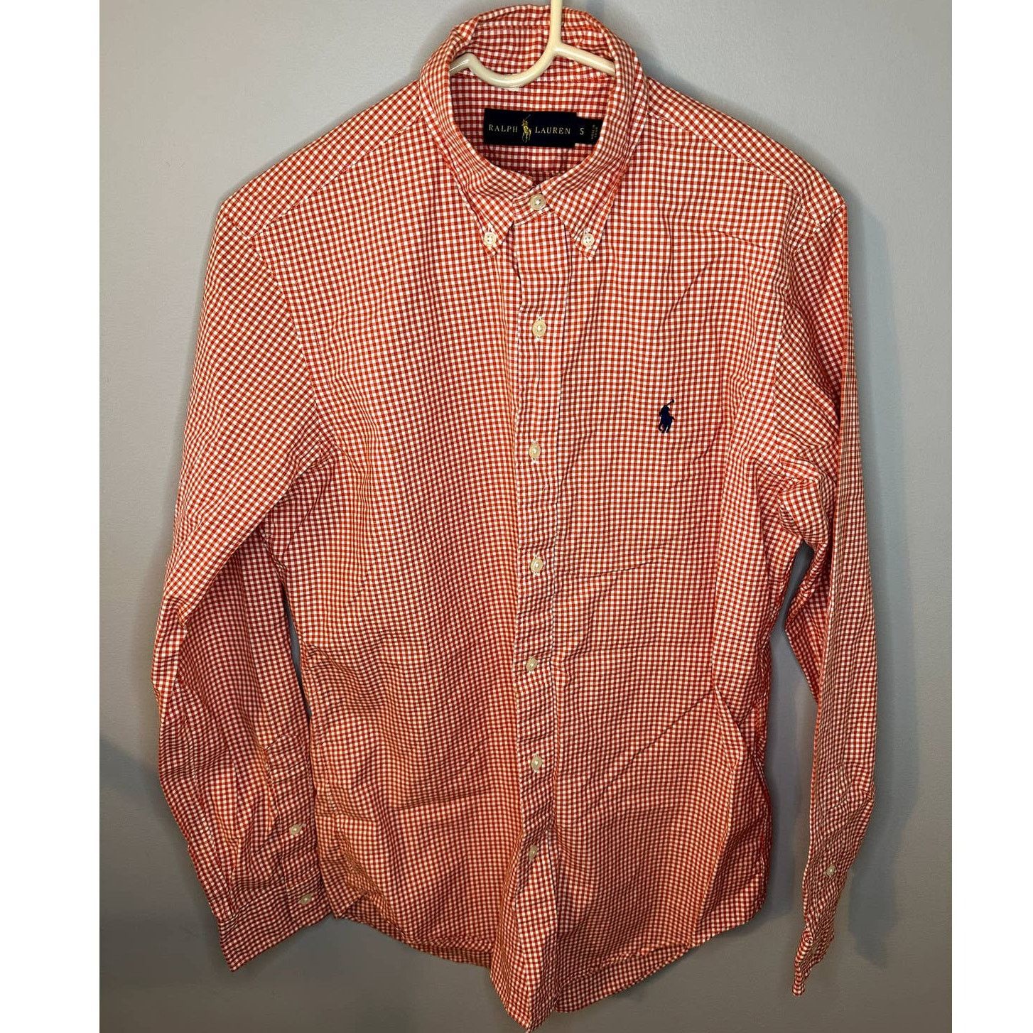 Ralph Lauren Ralph Lauren Check Long Sleeve Button Down Shirt Orange S Size US S / EU 44-46 / 1 - 1 Thumbnail