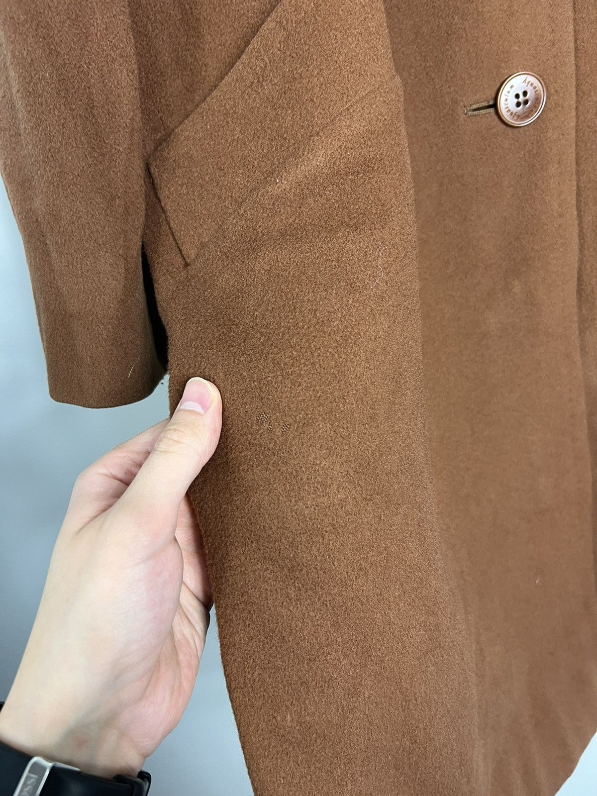 Aquascutum Coat Aquascutum cashmere & wool brown classic Size L / US 10 / IT 46 - 6 Thumbnail