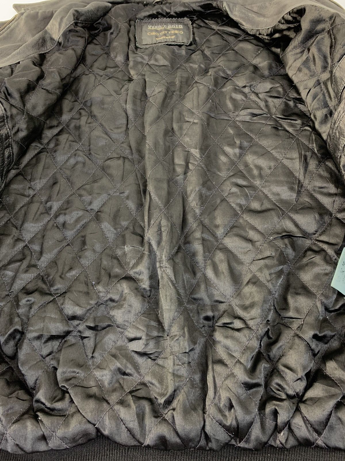 Vintage Vero Cuolo Ciro Citterio Menswear Leather Bomber Padded Size US L / EU 52-54 / 3 - 4 Thumbnail