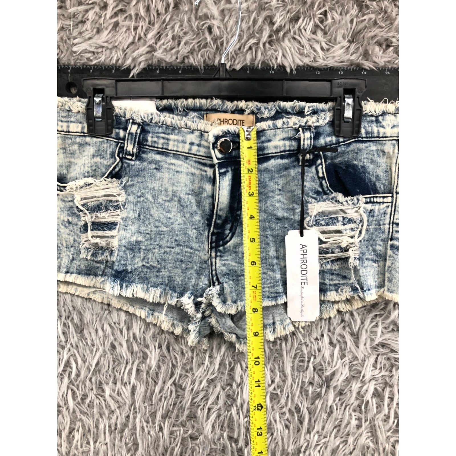 Vintage Aphrodite Denim Cut-Off Shorts Womens Size L Medium Wash Blue Regular Rise 5-Pocket S Solid Pattern Jeans Size 36" / US 14 / IT 50 - 3 Thumbnail