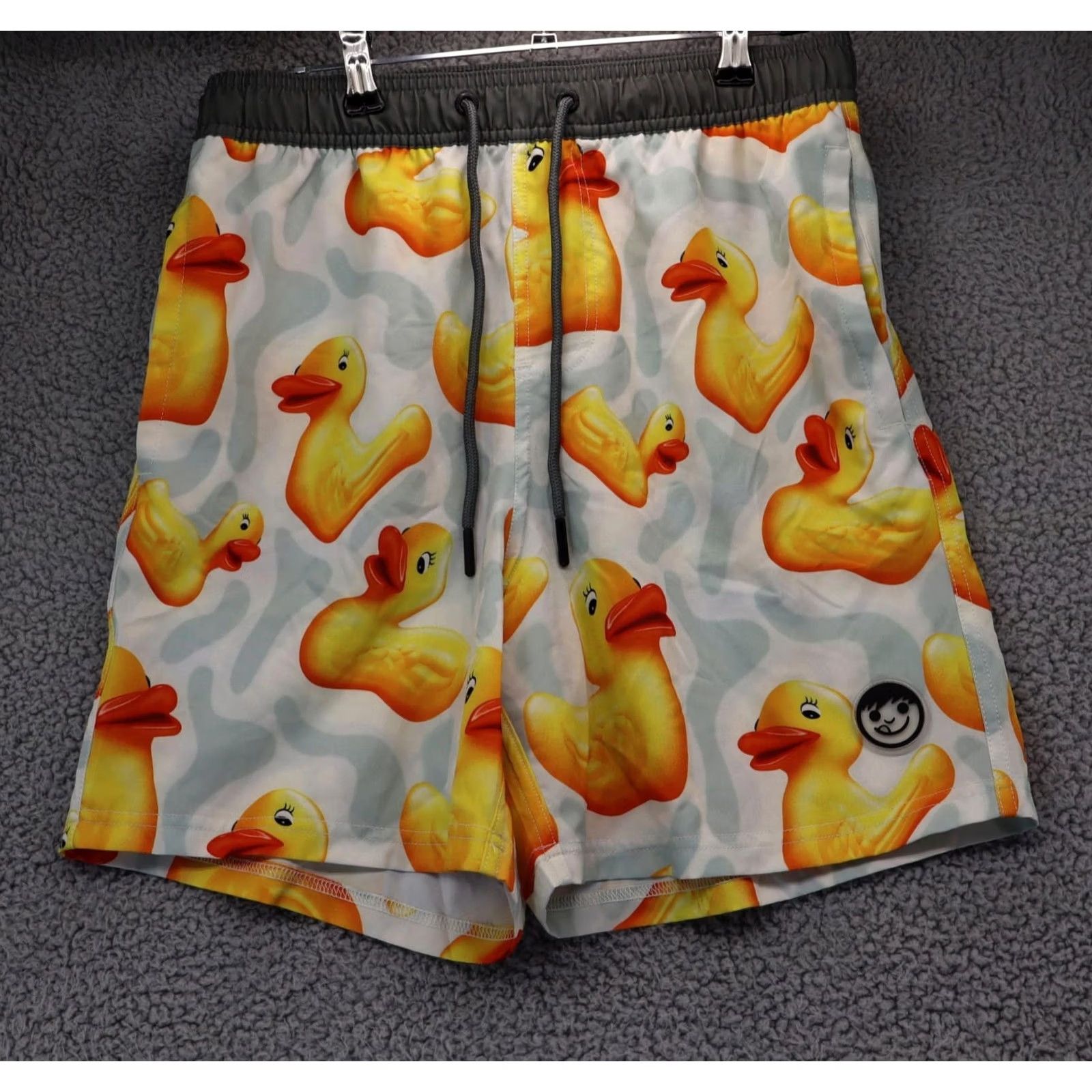 Vintage Neff Trunks Men Medium Swim Board Shorts Yellow Duck 28W Size US 31 - 2 Thumbnail