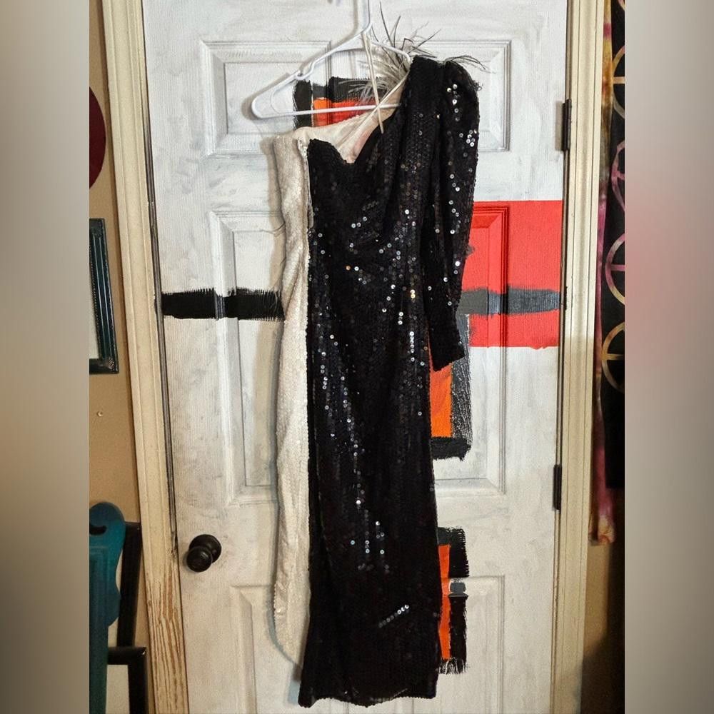 Designer Alyce designs size six black and white sequins ballgown Size M / US 6-8 / IT 42-44 - 5 Thumbnail