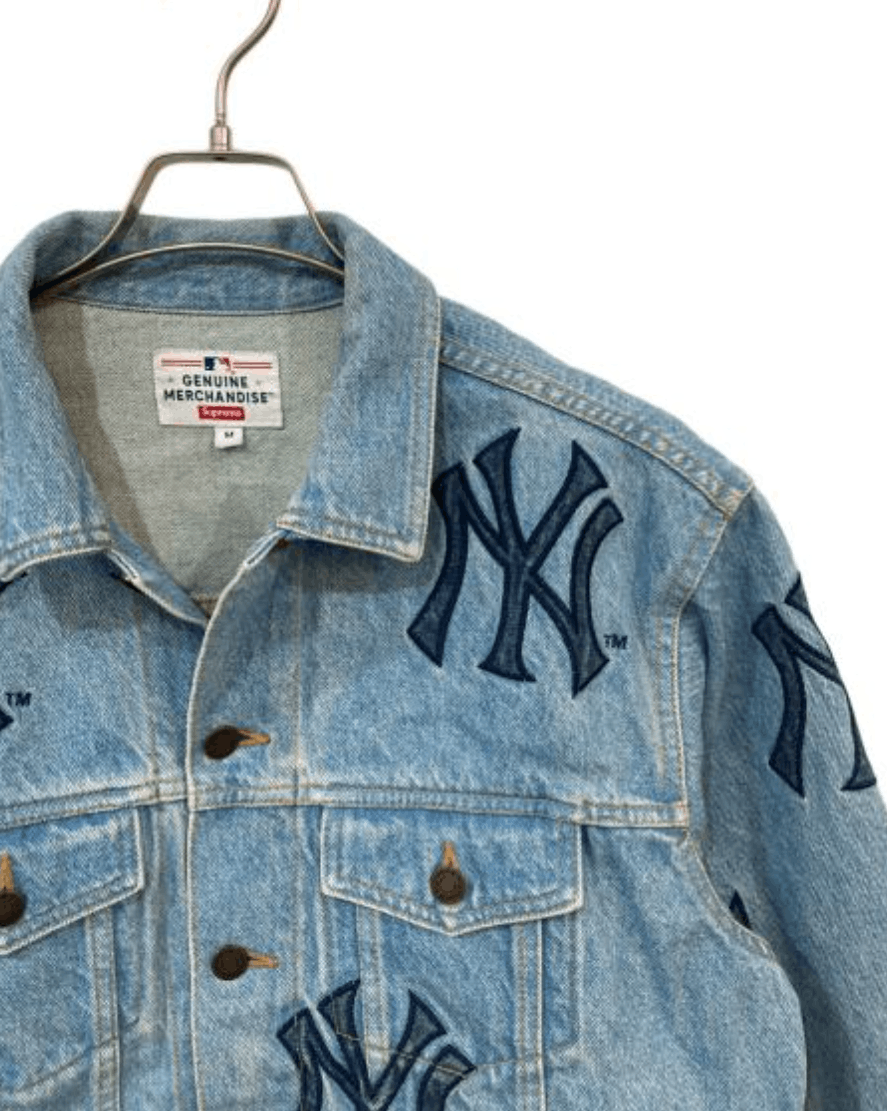Supreme SUPREME MLB New York Yankees Denim Trucker Jacket Size US M / EU 48-50 / 2 - 3 Thumbnail