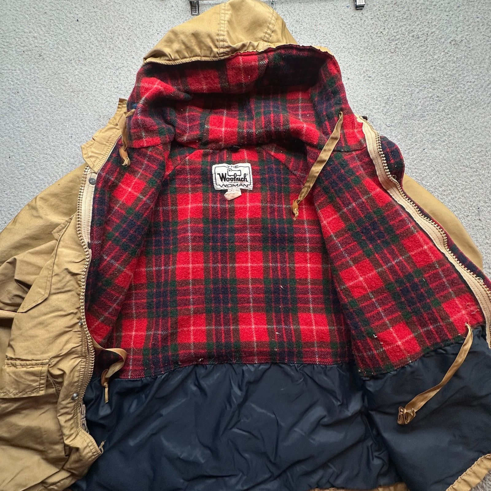 Woolrich Woolen Mills VTG Woolrich Field Coat Parka Jacket Womens Large Wool Lined Size L / US 10 / IT 46 - 2 Thumbnail