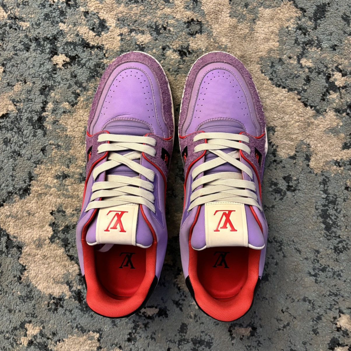 Louis Vuitton Louis VuittonTrainer Low Suede Purple Size 9LV (10-10.5US) Size US 10.5 / EU 43-44 - 4 Thumbnail