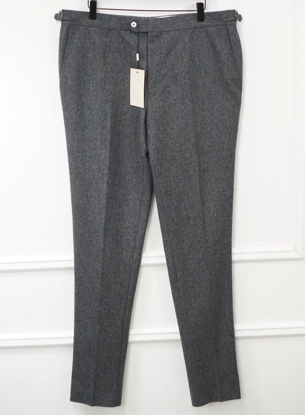 Suitsupply Men Suitsupply Brescia Trousers Pants Grey Flannel US40 W37 Size 40R - 1 Thumbnail