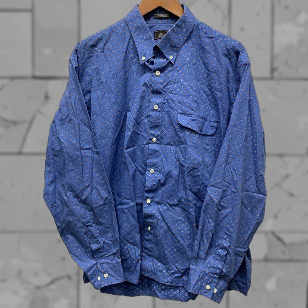 Vintage John Henry Shirt Mens Western Blue Cotton Long Sleeve Button-Up XL Button-Down Collar Size US XL / EU 56 / 4 - 1 Thumbnail