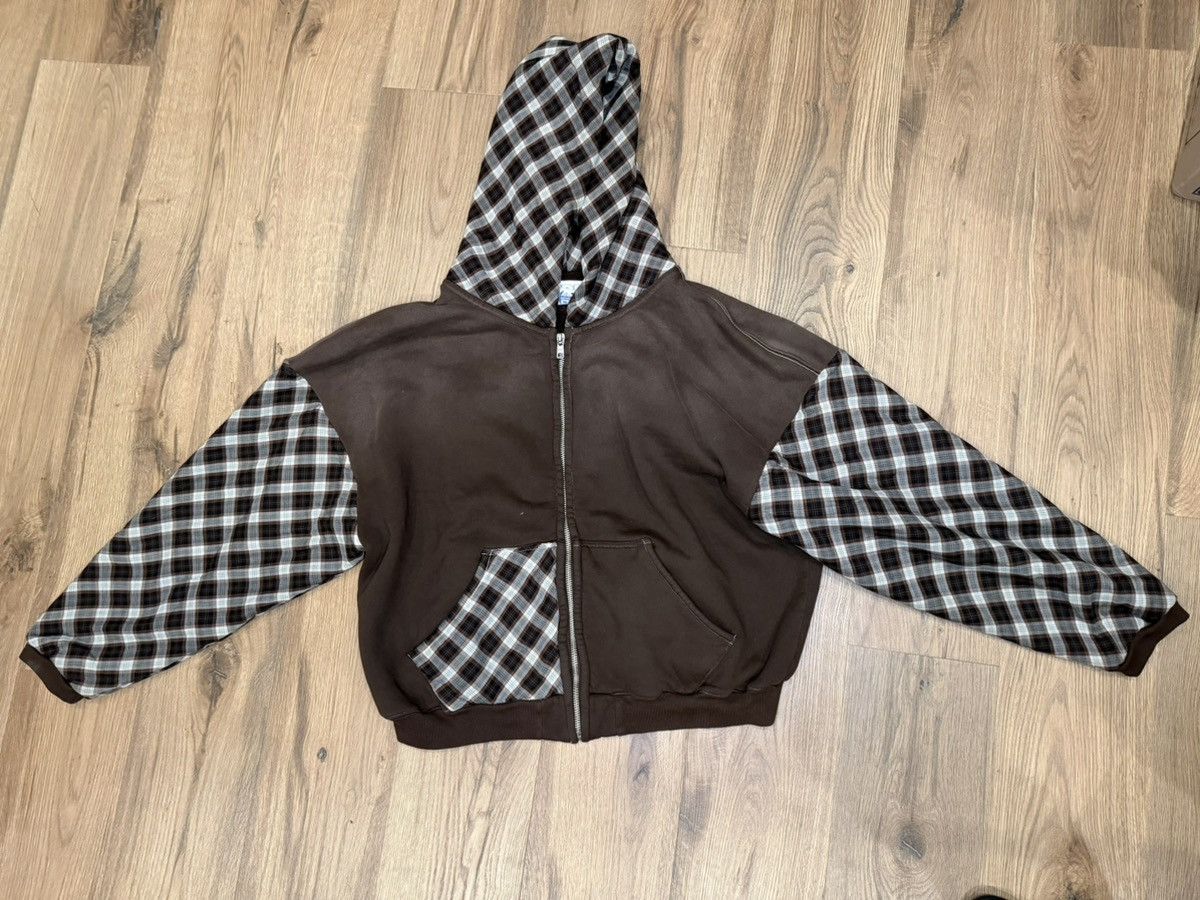 ERL ERL Brown plaid zip patch work Size US M / EU 48-50 / 2 - 1 Thumbnail