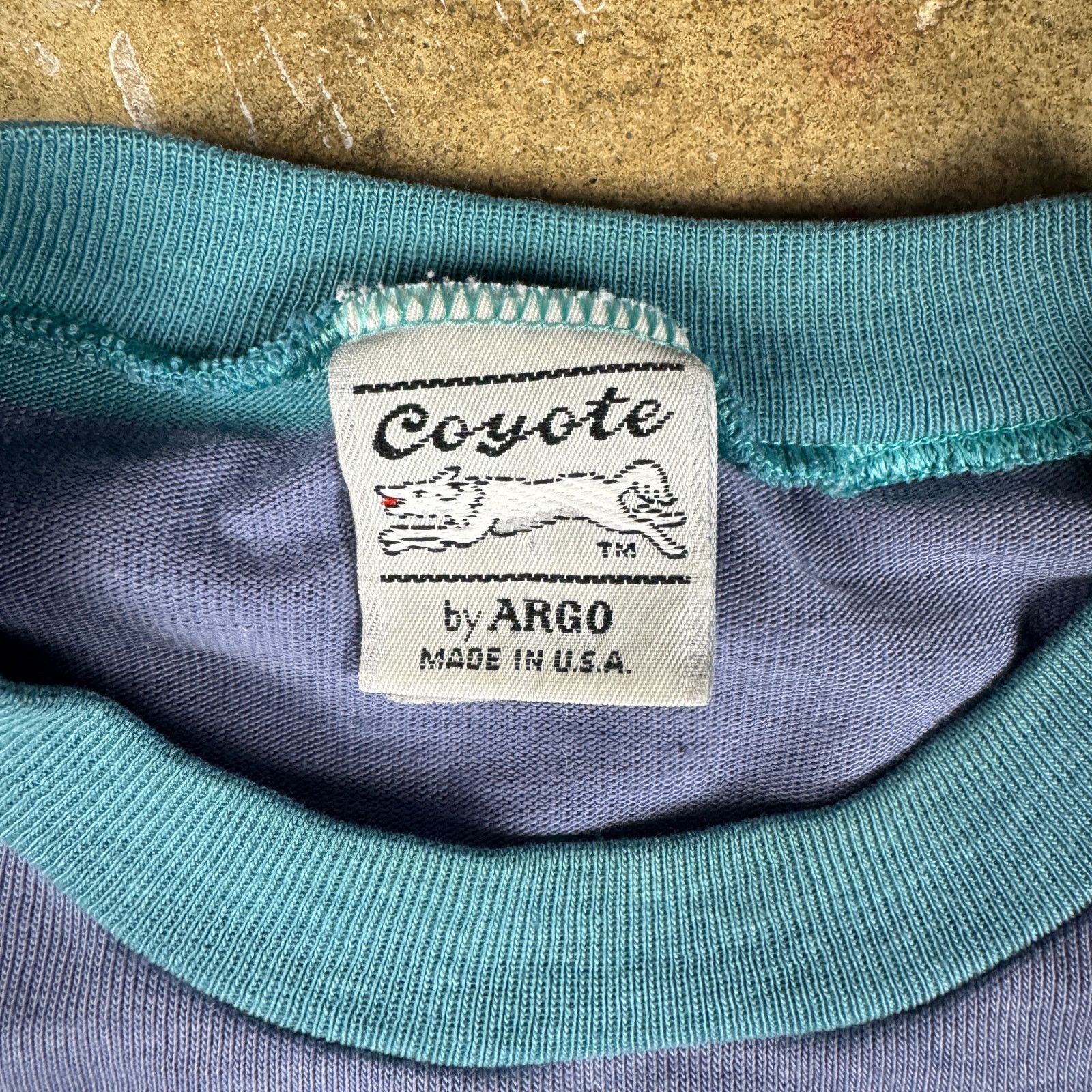 Other Vintage Coyote by Argo Striped T-Shirt USA Made Men’s Large Size US L / EU 52-54 / 3 - 5 Thumbnail