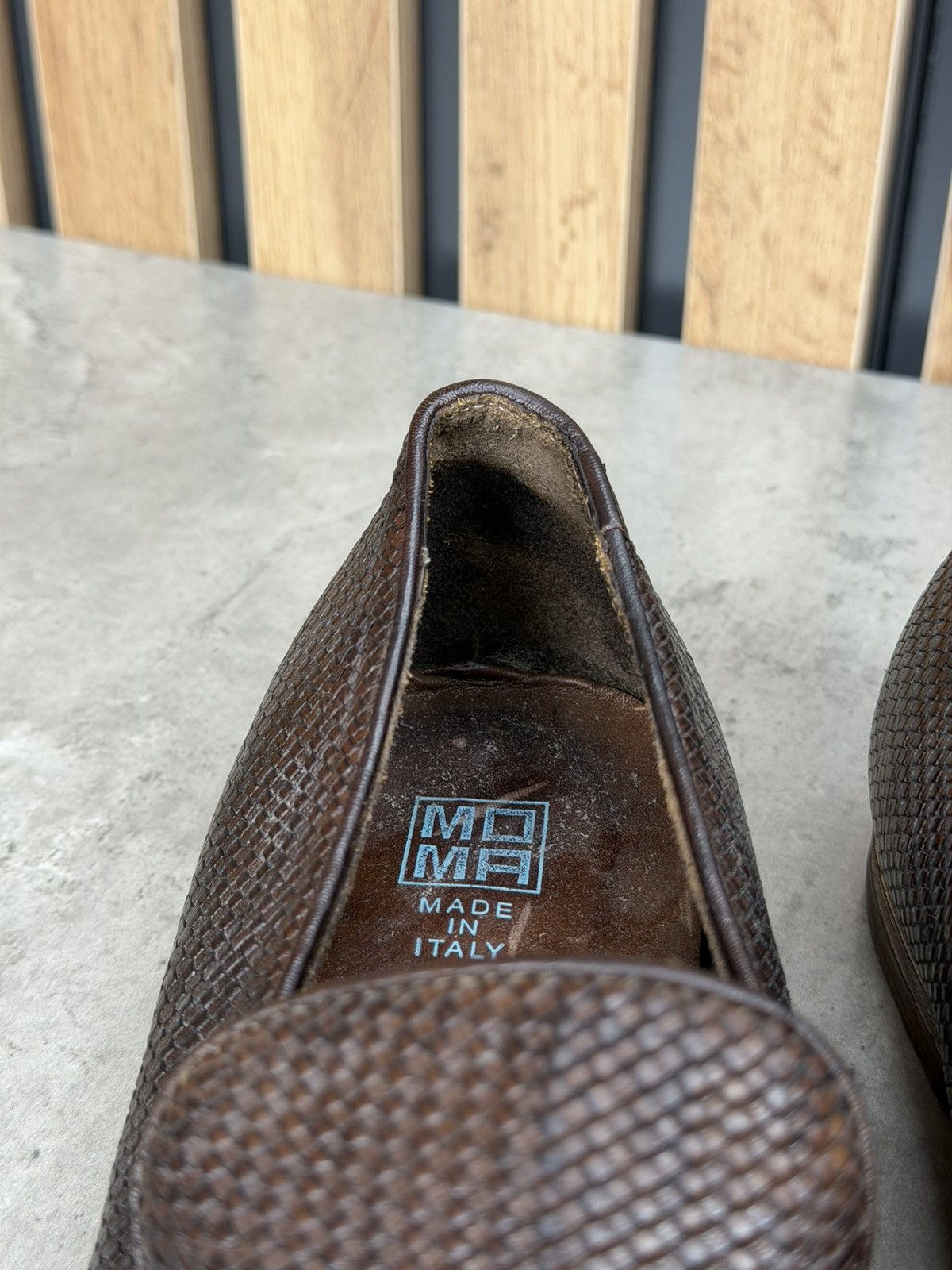MoMA MOMA Woven Leather Loafers Brown EU 43 Size US 10 / EU 43 - 4 Thumbnail