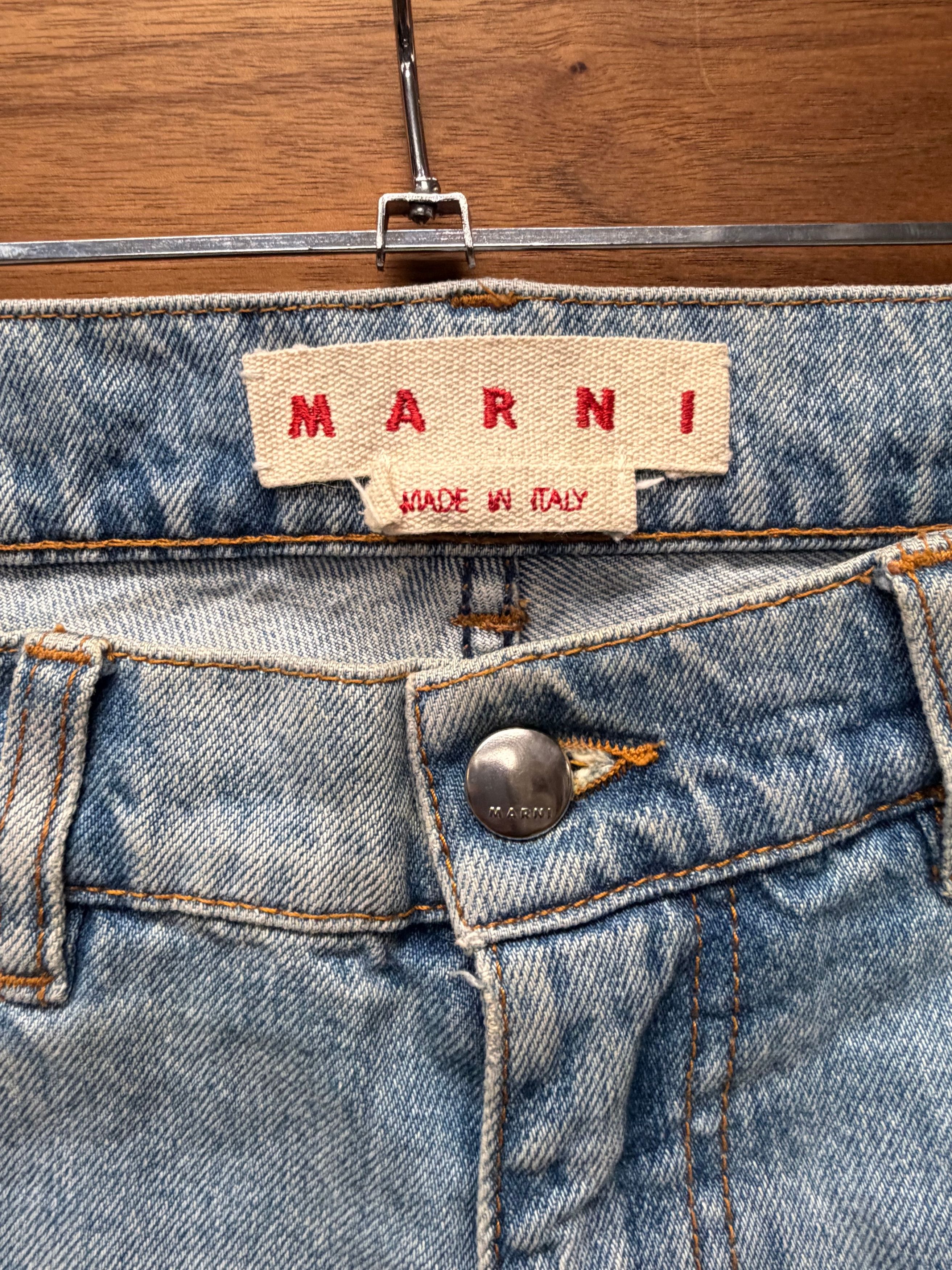 Marni Marni Mohair Patch Straight Leg Washed Blue Denim Size US 32 / EU 48 - 3 Thumbnail