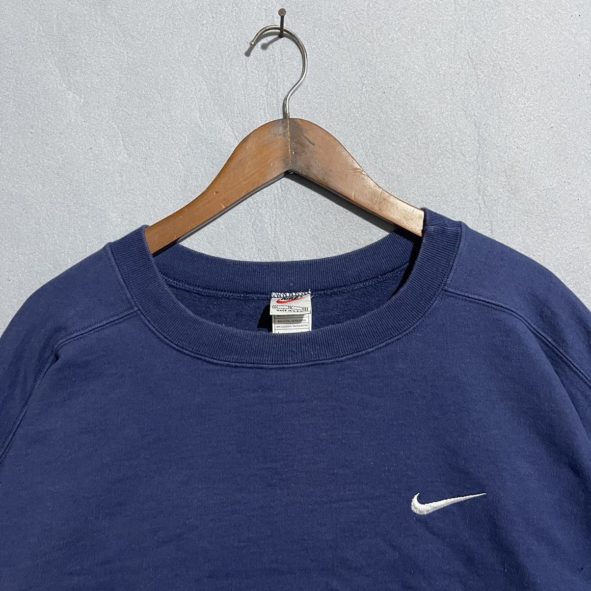 Nike Vintage 90s Nike Small Swoosh Crewneck Sweatshirt Size US XL / EU 56 / 4 - 2 Thumbnail