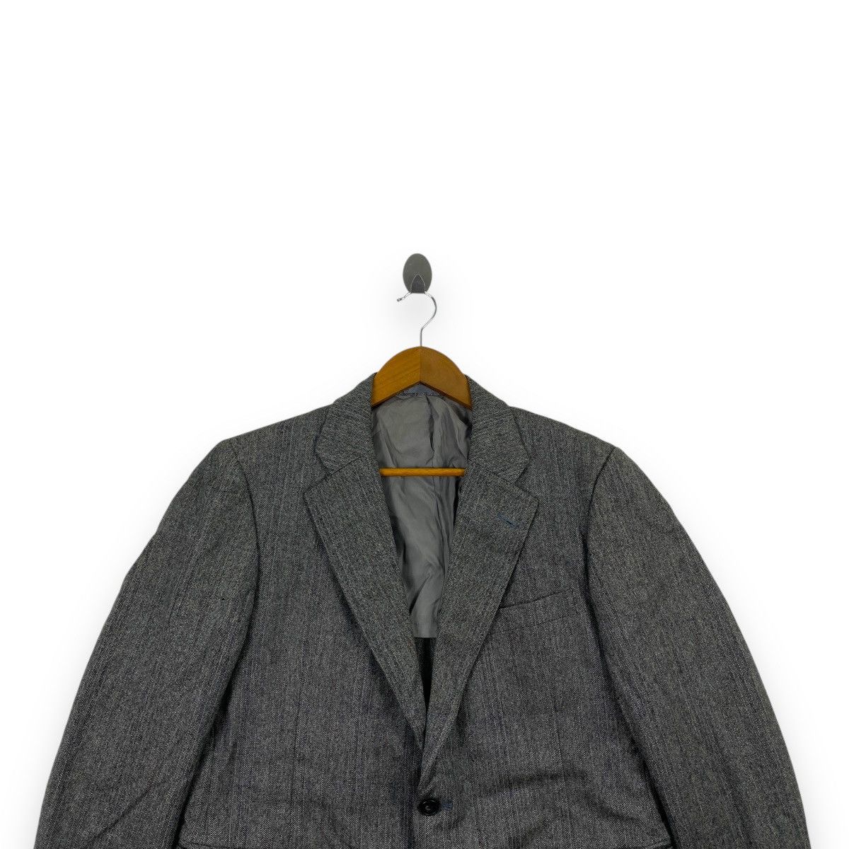 Burberry Vintage BURBERRY LONDON Grey Houndstooth Blazer Coat Size 38R - 2 Thumbnail