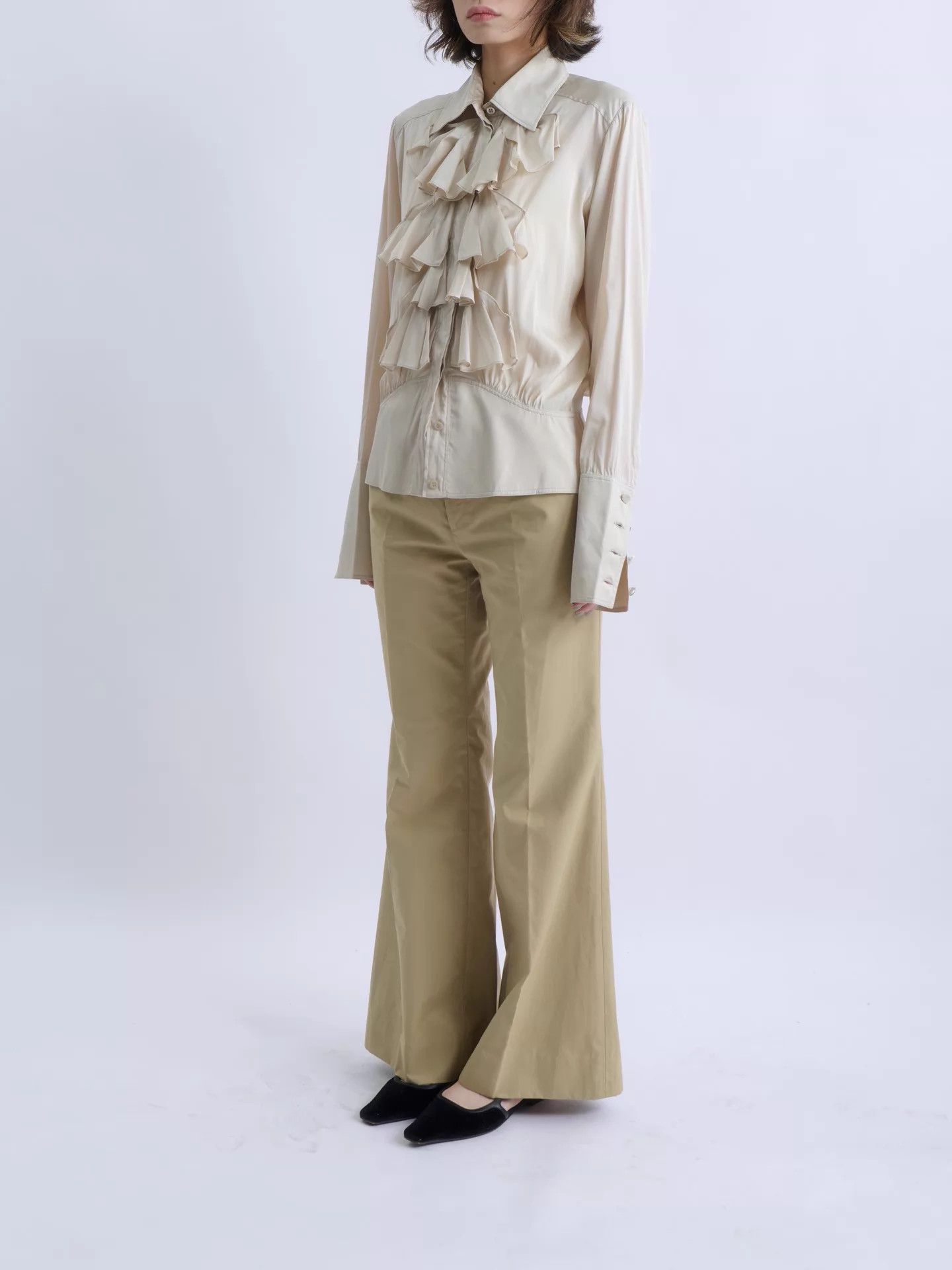 Gucci GUCCI 05ss Alessandra Facchinetti Silk Ruffle Shirt 40 Size S / US 4 / IT 40 - 4 Thumbnail