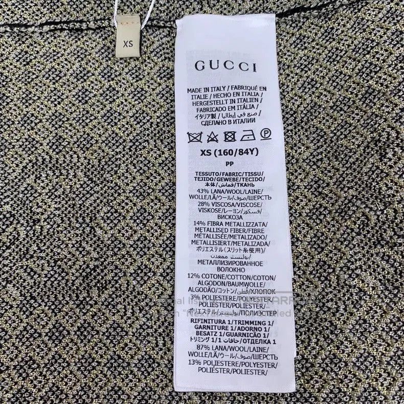 Gucci Gucci Logo Print Wool Short Sleeve Sweater. Size US XS / EU 42 / 0 - 6 Thumbnail