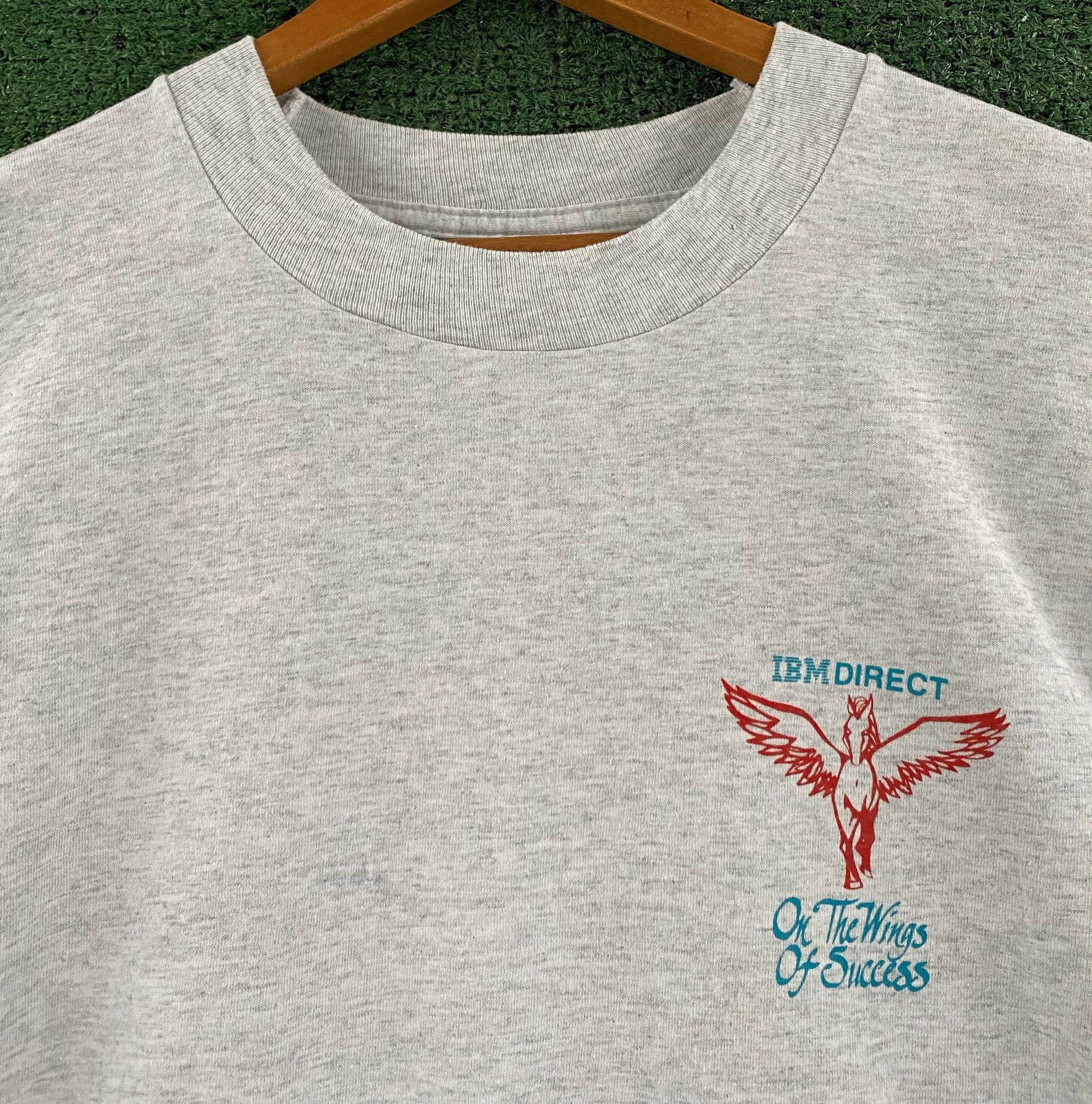 Fruit Of The Loom VTG 90s IBM Direct On The Wings Of Success T-Shirt XL Size US XL / EU 56 / 4 - 2 Thumbnail