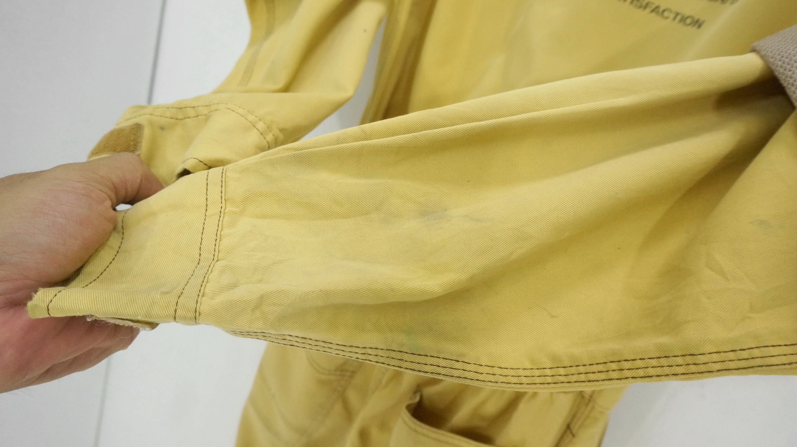 Japanese Brand Vintage TOYOTA Faded Pale Yellow Coverall Size US 31 - 10 Thumbnail